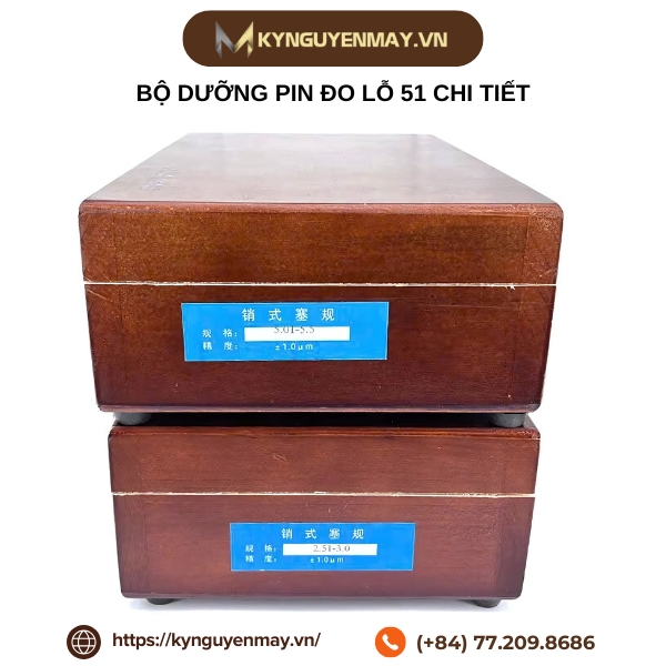 Bộ dưỡng pin đo lỗ 51 chi tiết