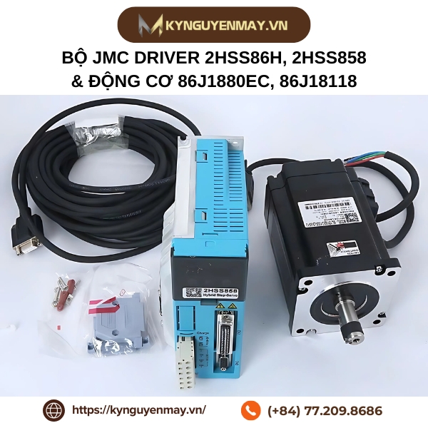 Bộ JMC driver 2HSS86H, 2HSS858 & động cơ 86J1880EC-1000, 86J18118EC-1000
