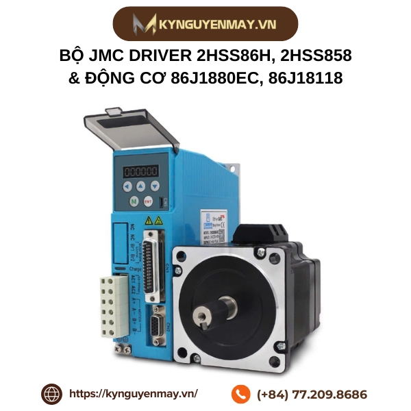 Bộ JMC driver 2HSS86H, 2HSS858 & động cơ 86J1880EC-1000, 86J18118EC-1000