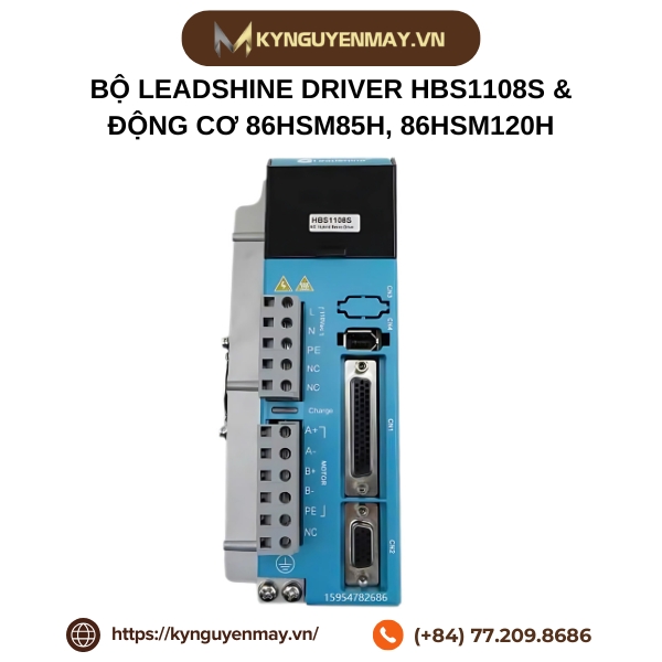 Bộ LEADSHINE driver HBS1108S & động cơ 86HSM85H-E1, 86HSM120H-E1