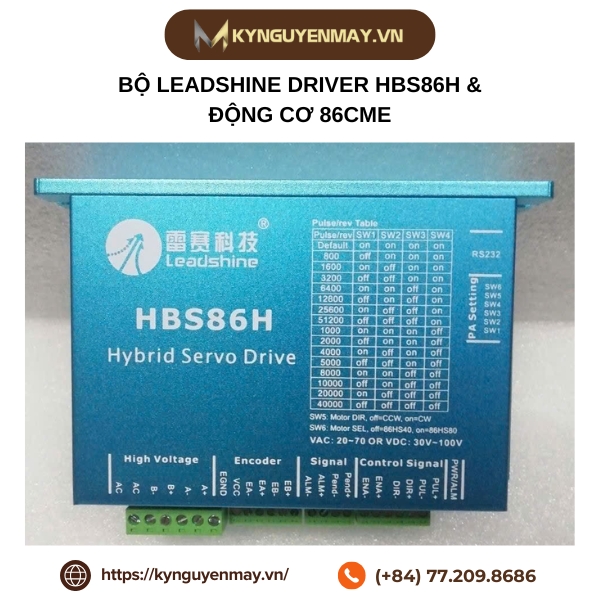 Bộ LEADSHINE driver HBS86H & động cơ 86CME35, 86CME45, 86CME80