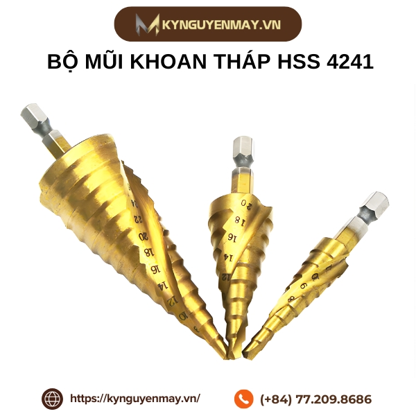 Bộ mũi khoan tháp HSS 4241
