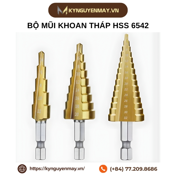 Bộ mũi khoan tháp HSS 6542