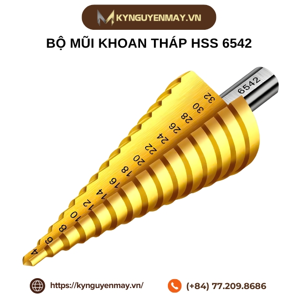 Bộ mũi khoan tháp HSS 6542
