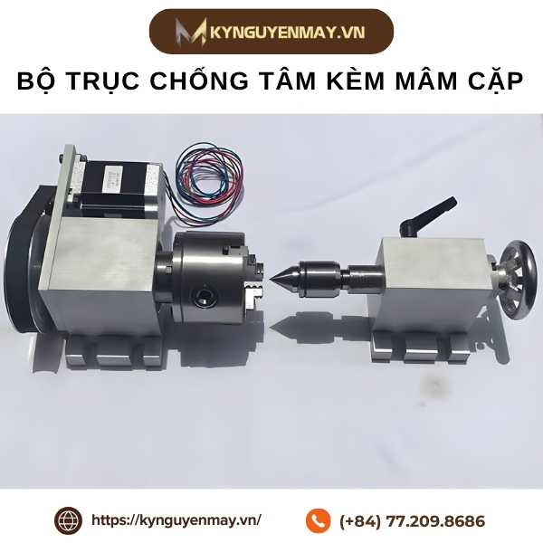 Bộ trục chống tâm kèm mâm cặp