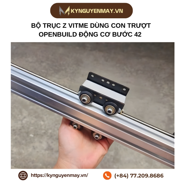 Bộ trục Z vitme dùng con trượt Openbuild động cơ bước 42 hành trình 100/ 200/ 300/ 400/ 600/ 900mm