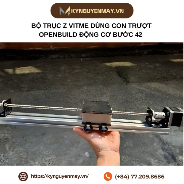Bộ trục Z vitme dùng con trượt Openbuild động cơ bước 42 hành trình 100/ 200/ 300/ 400/ 600/ 900mm