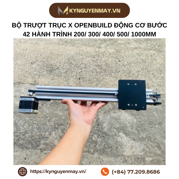 Bộ trượt trục X openbuild động cơ bước 42 hành trình 200/ 300/ 400/ 500/ 1000mm