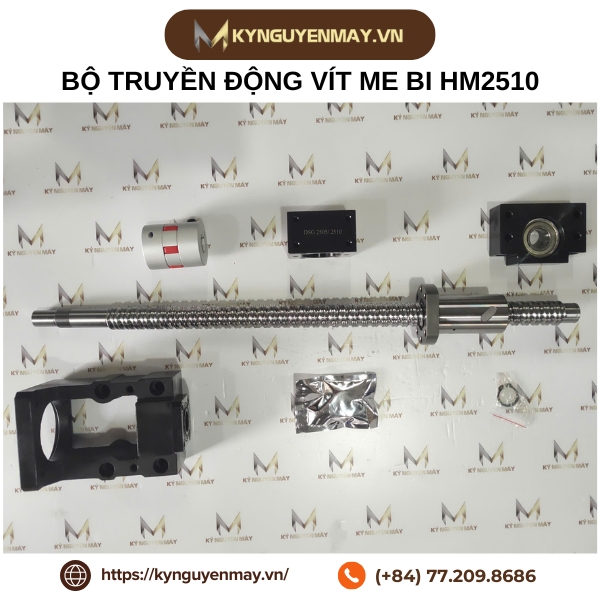 Vitme máy phay CNC trục Z 2510 tiện sẵn 2 đầu chuẩn BK-BF20