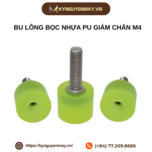 Bu lông bọc nhựa PU giảm chấn M4