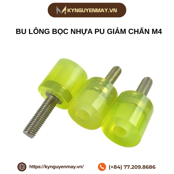 Bu lông bọc nhựa PU giảm chấn M4
