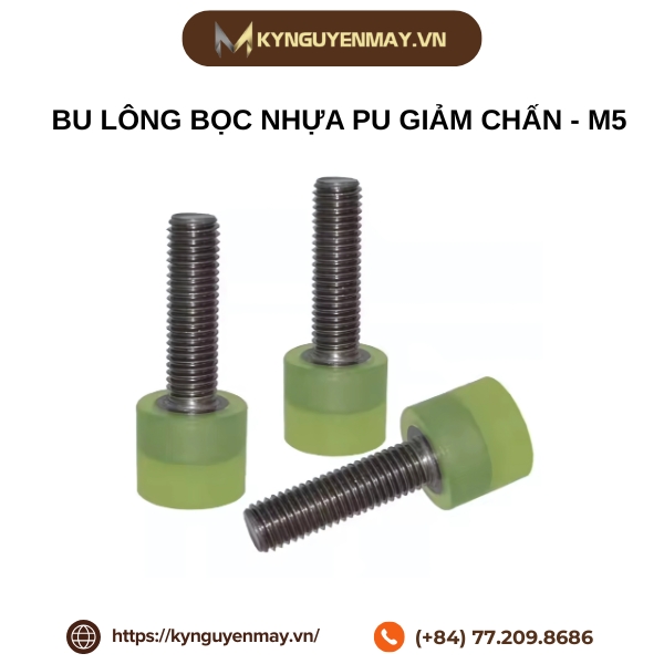 Bu lông bọc nhựa PU giảm chấn - M5
