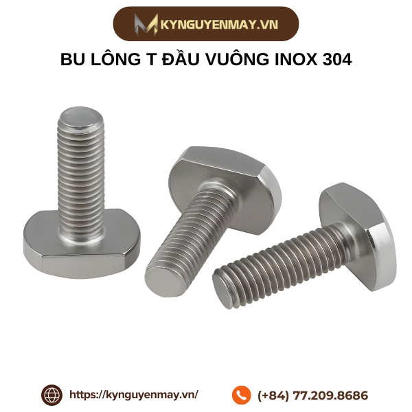 Bu lông T đầu vuông inox 304