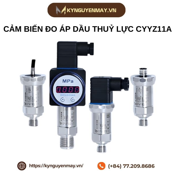 Cảm biến áp đo áp dầu thuỷ lực nhiệt độ cao 4-20mA đầu dò RS485 CYYZ11A