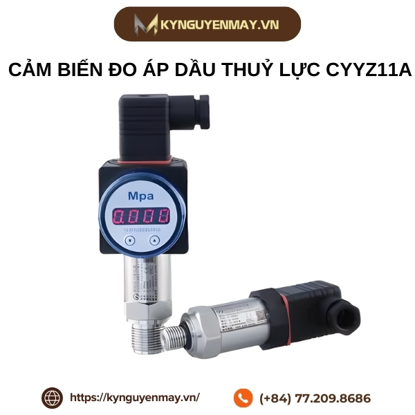 Cảm biến áp đo áp dầu thuỷ lực nhiệt độ cao 4-20mA đầu dò RS485 CYYZ11A