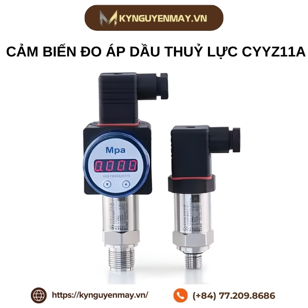 Cảm biến áp đo áp dầu thuỷ lực nhiệt độ cao 4-20mA đầu dò RS485 CYYZ11A