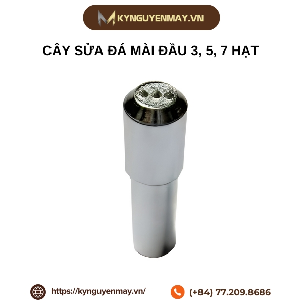 Cây sửa đá mài đầu gắn kim cương 3, 5, 7 hạt