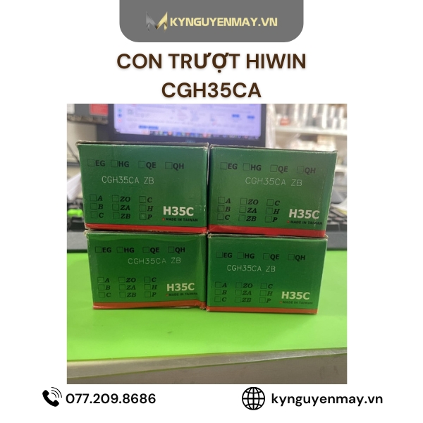 Con trượt HIWIN CGH | CGH15CA, CGH20CA, CGH25CA, CGH30CA, CGH35CA, CGH45CA