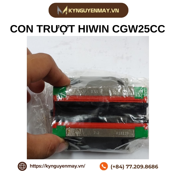 Con trượt HIWIN CGW-CC | CGW15CC, CGW20CC, CGW25CC, CGW30CC, CGW35CC, CGW45CC