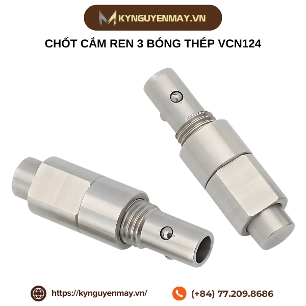 Chốt cắm ren 3 bóng thép VCN124