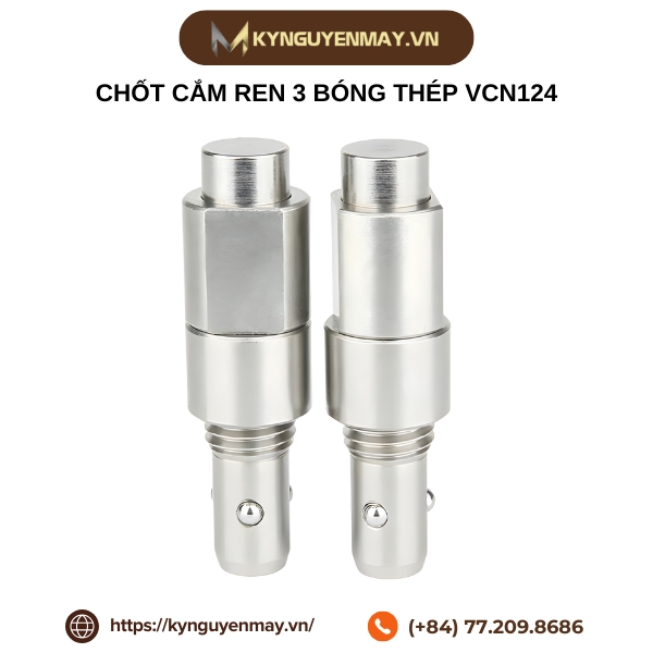 Chốt cắm ren 3 bóng thép VCN124