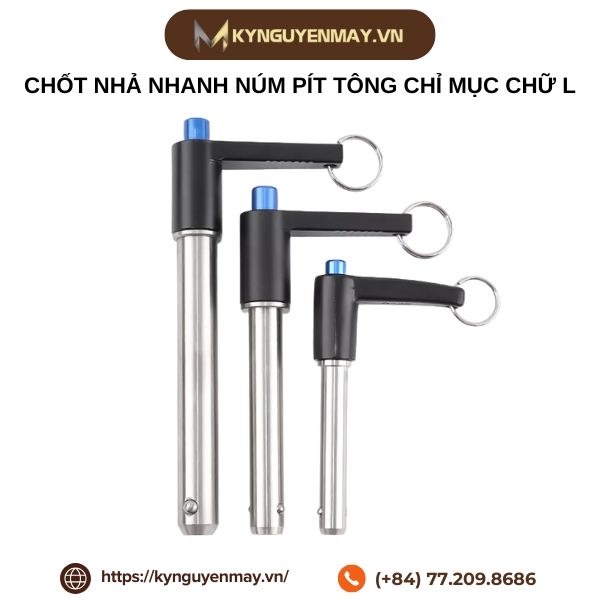 Chốt nhả nhanh núm pít tông chỉ mục chữ L