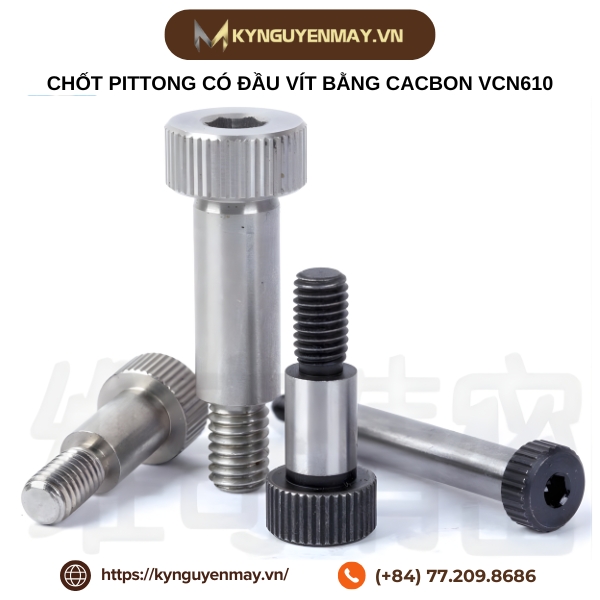 Chốt pittong có đầu vít bằng cacbon VCN610