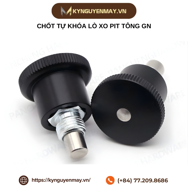 Chốt tự khóa lò xo pit tông GN | GN822.6-B, GN822.6-C