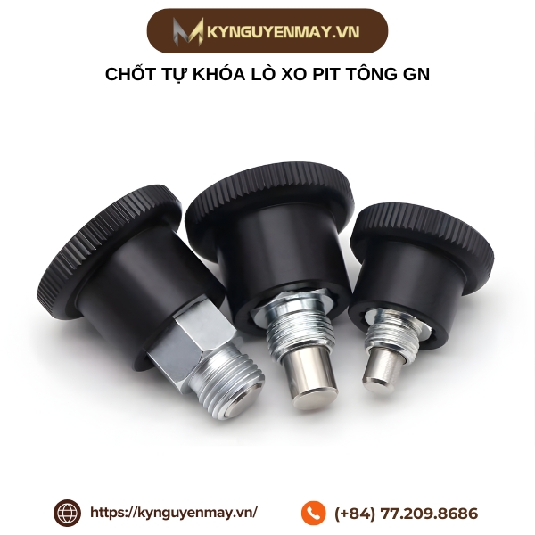 Chốt tự khóa lò xo pit tông GN | GN822.6-B, GN822.6-C