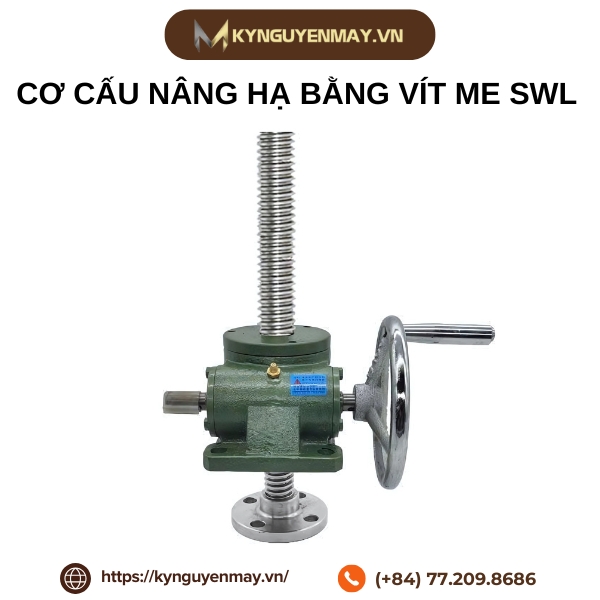 Trục vít me nâng hạ TWS (SWL) - trục vít bánh vít (Tay quay, động cơ)