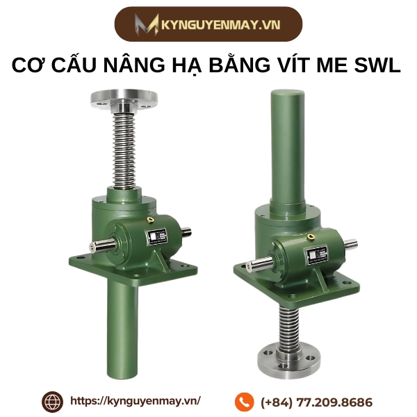 Trục vít me nâng hạ TWS (SWL) - trục vít bánh vít (Tay quay, động cơ)