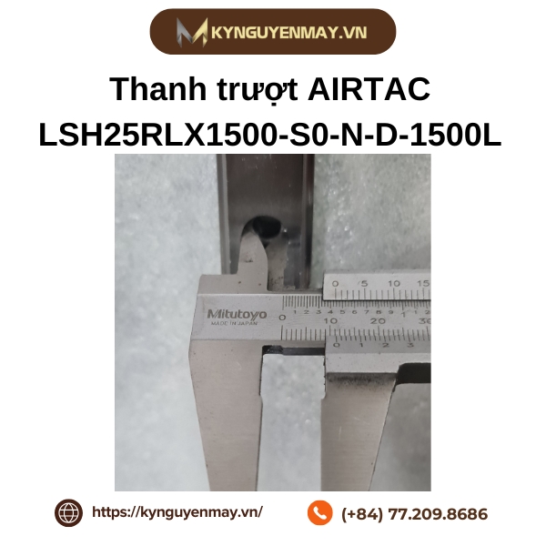 Con trượt AIRTAC LSH25BK-HN-N-E-M6 và thanh trượt LSH25RLX1500-S0-N-D-1500L
