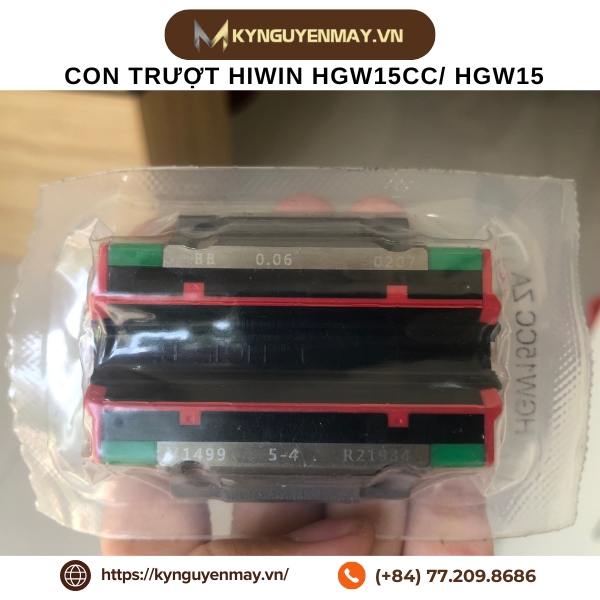 Con trượt HIWIN HGW15CC/ W15C (61.4x47x24mm)
