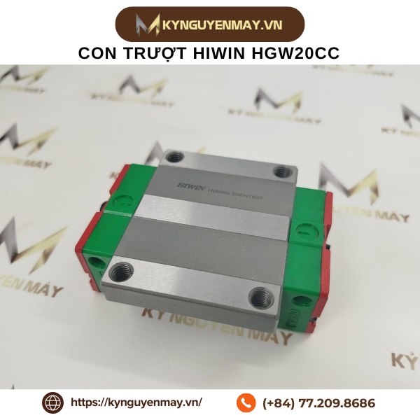Con trượt HIWIN HGW | HGW15CC, HGW20CC, HGW25CC, HGW35CC, HGW65CC