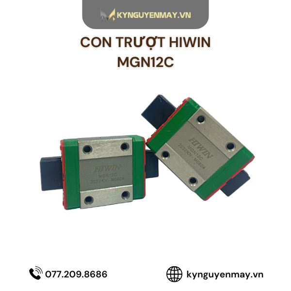 Con trượt vuông mini HIWIN MGN-C | Block trượt MGN5C, MGN7C, MGN12C