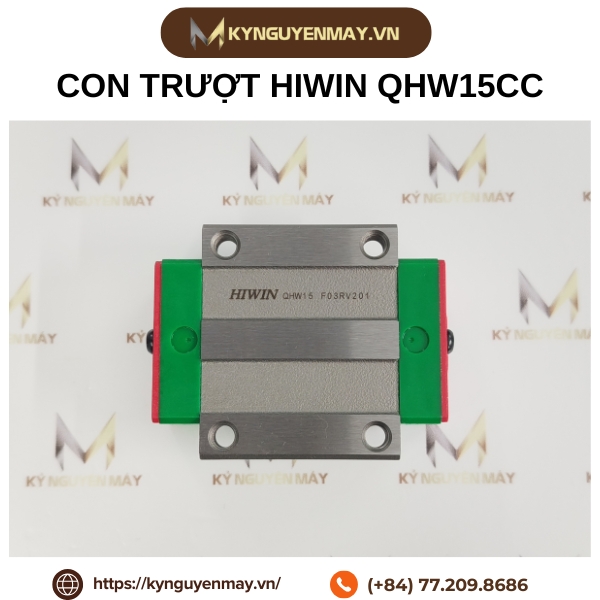 Con trượt HIWIN QHW | QHW15CC, QHW20CC, QHW25CC, QHW35CC, QHW45CC