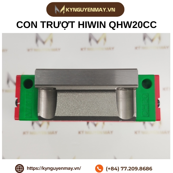 Con trượt HIWIN QHW | QHW15CC, QHW20CC, QHW25CC, QHW35CC, QHW45CC