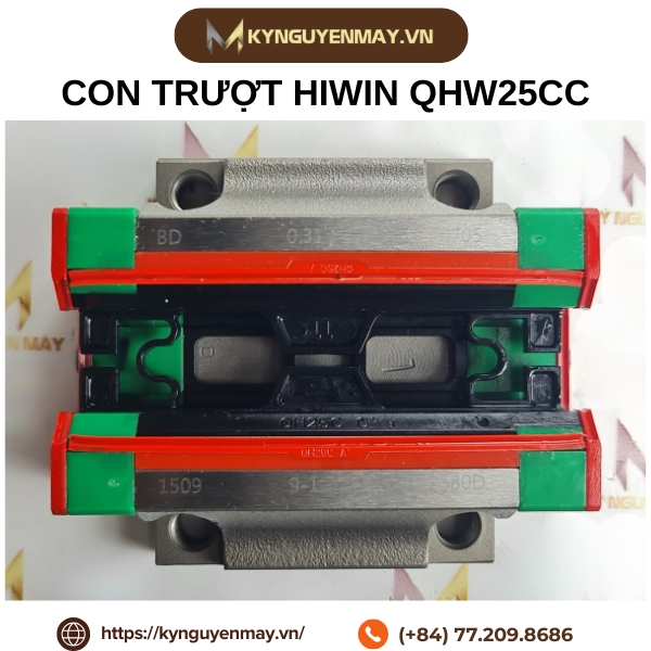 Con trượt HIWIN QHW | QHW15CC, QHW20CC, QHW25CC, QHW35CC, QHW45CC