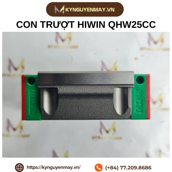 Con trượt HIWIN QHW | QHW15CC, QHW20CC, QHW25CC, QHW35CC, QHW45CC