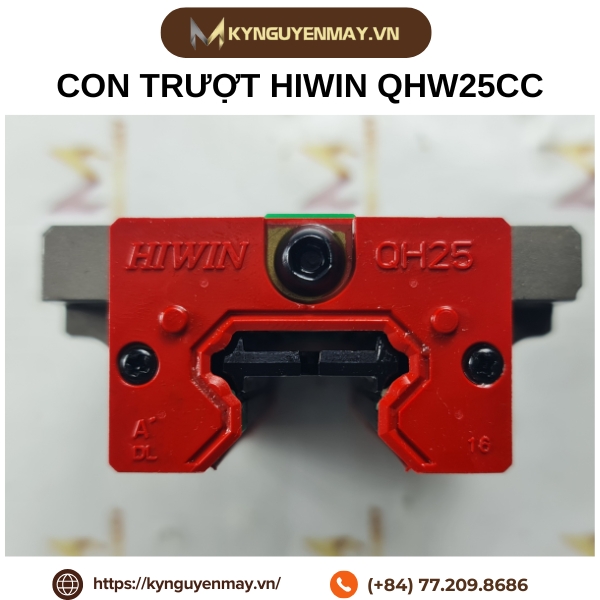 Con trượt HIWIN QHW | QHW15CC, QHW20CC, QHW25CC, QHW35CC, QHW45CC