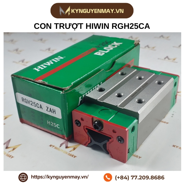 Con trượt HIWIN RGH-CA | RGH15CA, RGH20CA, RGH25CA, RGH30CA, RGH35CA, RGH45CA, RGH55CA, RGH65CA