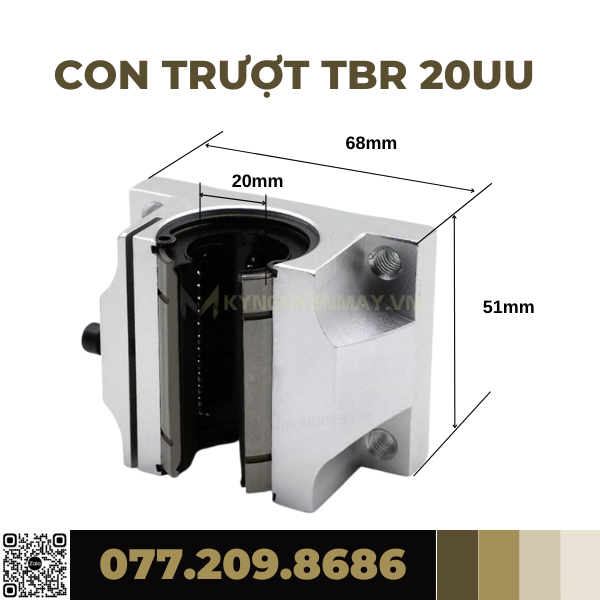 Con trượt tròn có đế TBR