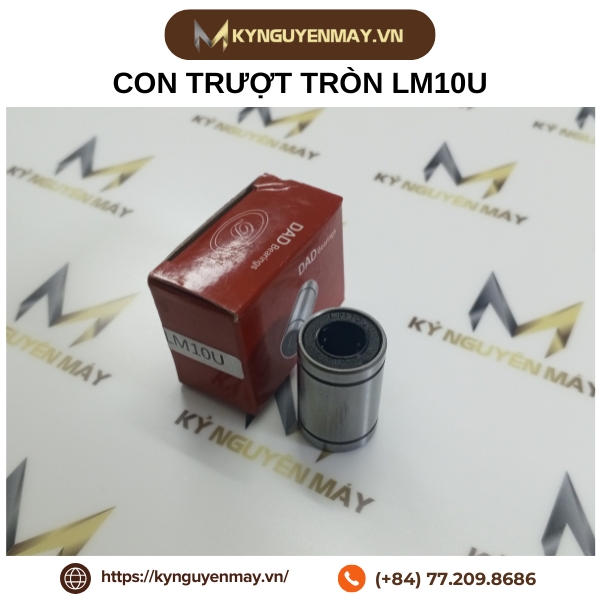 Con trượt vòng bi thẳng LM10U (Linear bushing LM type 10x19x29mm)