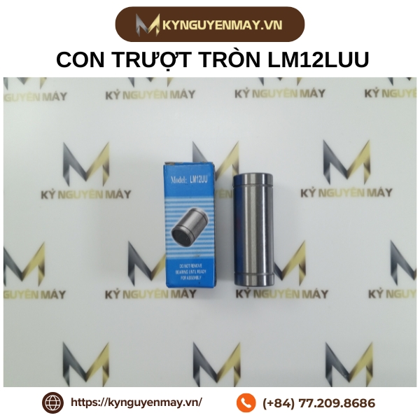 Con trượt tròn LM12LUU (Vòng bi tuyến tính 12x21x57mm)