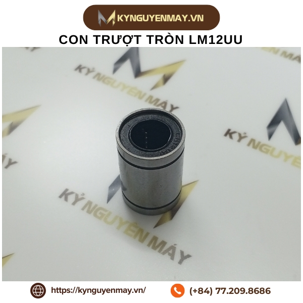 Con trượt tròn LM12UU (Vòng bi tuyến tính LM12UU 12x21x30mm)