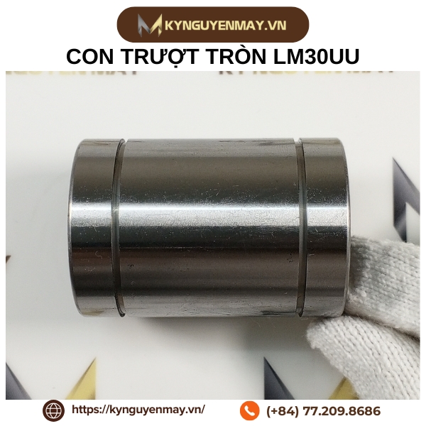 Con trượt tròn bi LM30UU, LM-30UU (Phi 30x45x64mm)