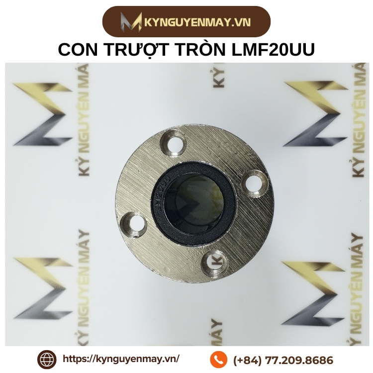 Con trượt tròn LMF20UU (Con trượt mặt bích tròn 20x32x42mm)