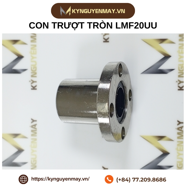 Con trượt tròn LMF20UU (Con trượt mặt bích tròn 20x32x42mm)