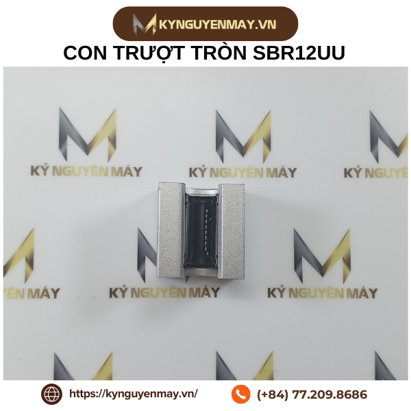 Con trượt tròn khuyết SBR12UU, con trượt tròn phi 12 (12x41x39x28mm)