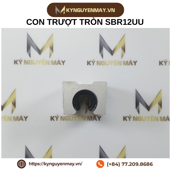 Con trượt tròn khuyết SBR12UU, con trượt tròn phi 12 (12x41x39x28mm)